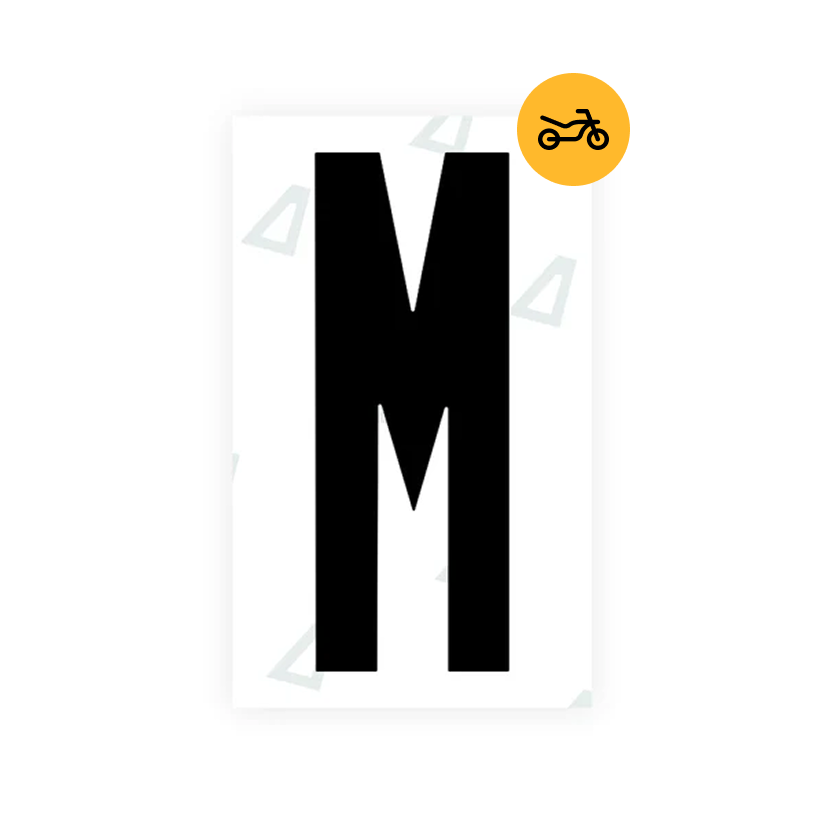 Alite Nanofilm for US (Nevada) Moto license plates - Symbol "M" - Alite