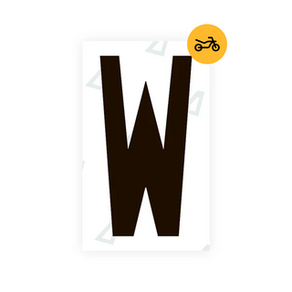 Alite Nanofilm for US (Nevada) Moto license plates - Symbol "W" - Alite