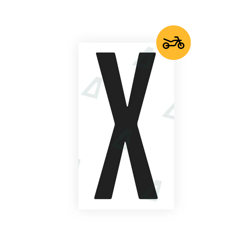 Alite Nanofilm for US (Nevada) Moto license plates - Symbol "X" - Alite