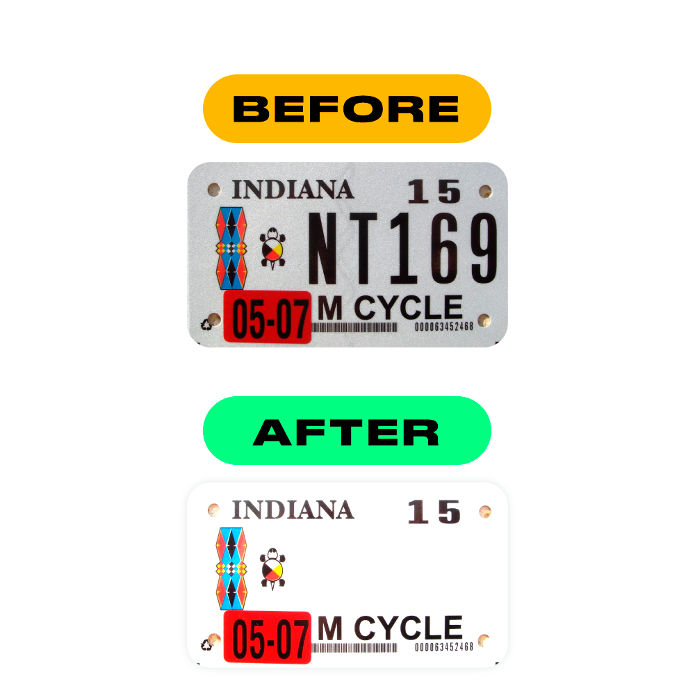 Alite Nanofilm for US (Indiana) Moto license plates - Symbol "Z" - Alite
