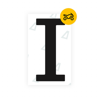 Alite Nanofilm for US (Texas) Moto license plates - Symbol "I" - Alite