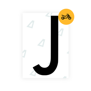 Alite Nanofilm for US (Georgia 2012 - Round) Moto license plates - Symbol "J" - Alite