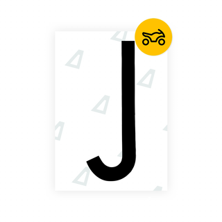 Alite Nanofilm for US (New York 2001) Moto license plates - Symbol "J" - Alite