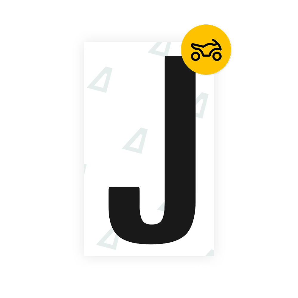 Alite Nanofilm for US (Texas) Moto license plates - Symbol "J" - Alite