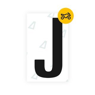 Alite Nanofilm for US (Texas) Moto license plates - Symbol "J" - Alite