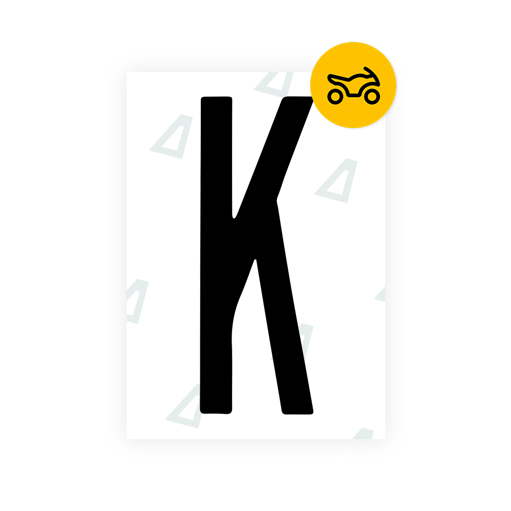 Alite Nanofilm for US (New York 2001) Moto license plates - Symbol "K" - Alite