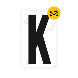Alite Nanofilm for US (Texas) Moto license plates - Symbol "K" - Alite