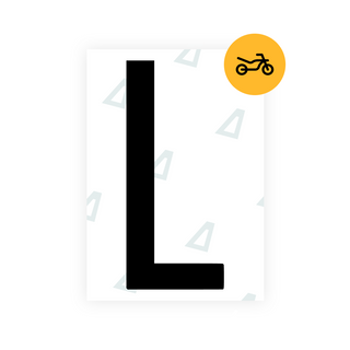 Alite Nanofilm for US (Georgia 2012 - Round) Moto license plates - Symbol "L" - Alite