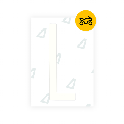 Alite Nanofilm for US (New York 2001) Moto license plates - Symbol "L" - Alite
