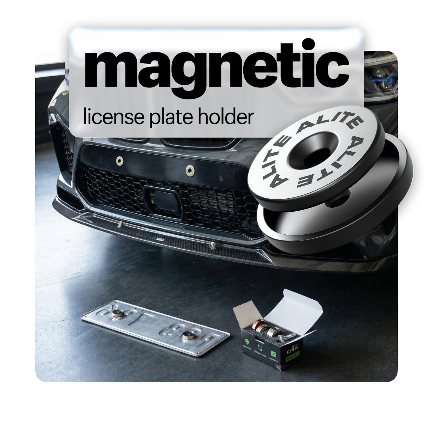 Magnetic license plate holder Alite Maglock - 2 plates