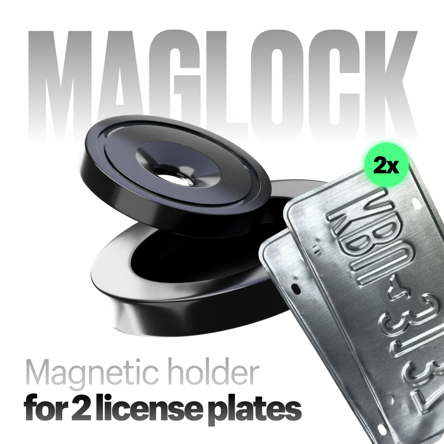 Magnetic License Plate Holder - Alite Maglock 2.0 (2 Plates)
