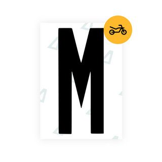 Alite Nanofilm for US (Georgia 2012 - Round) Moto license plates - Symbol "M" - Alite
