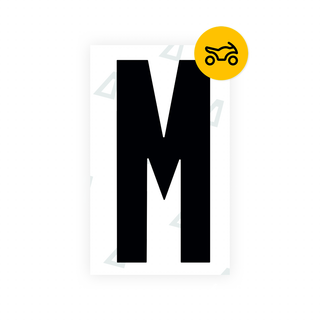 Alite Nanofilm for US (Texas) Moto license plates - Symbol "M" - Alite
