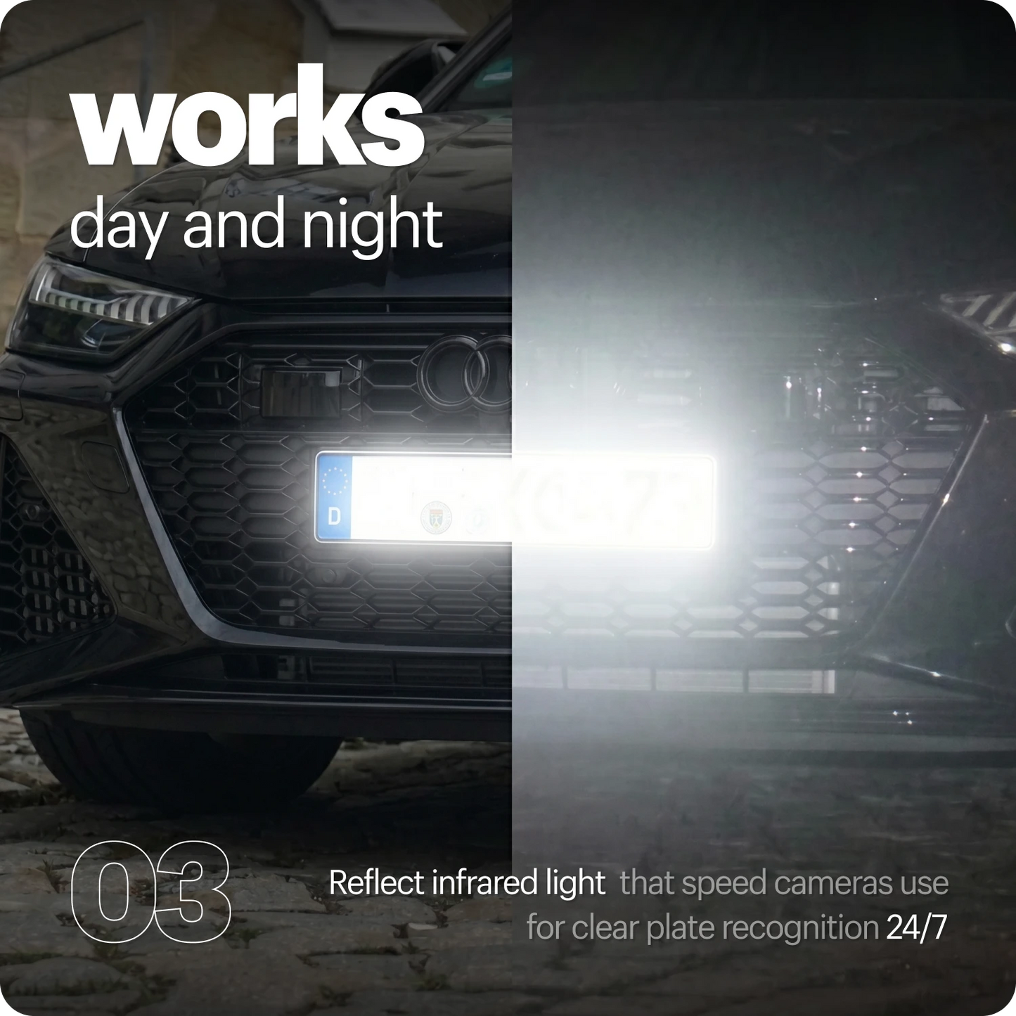 number plate reflective film