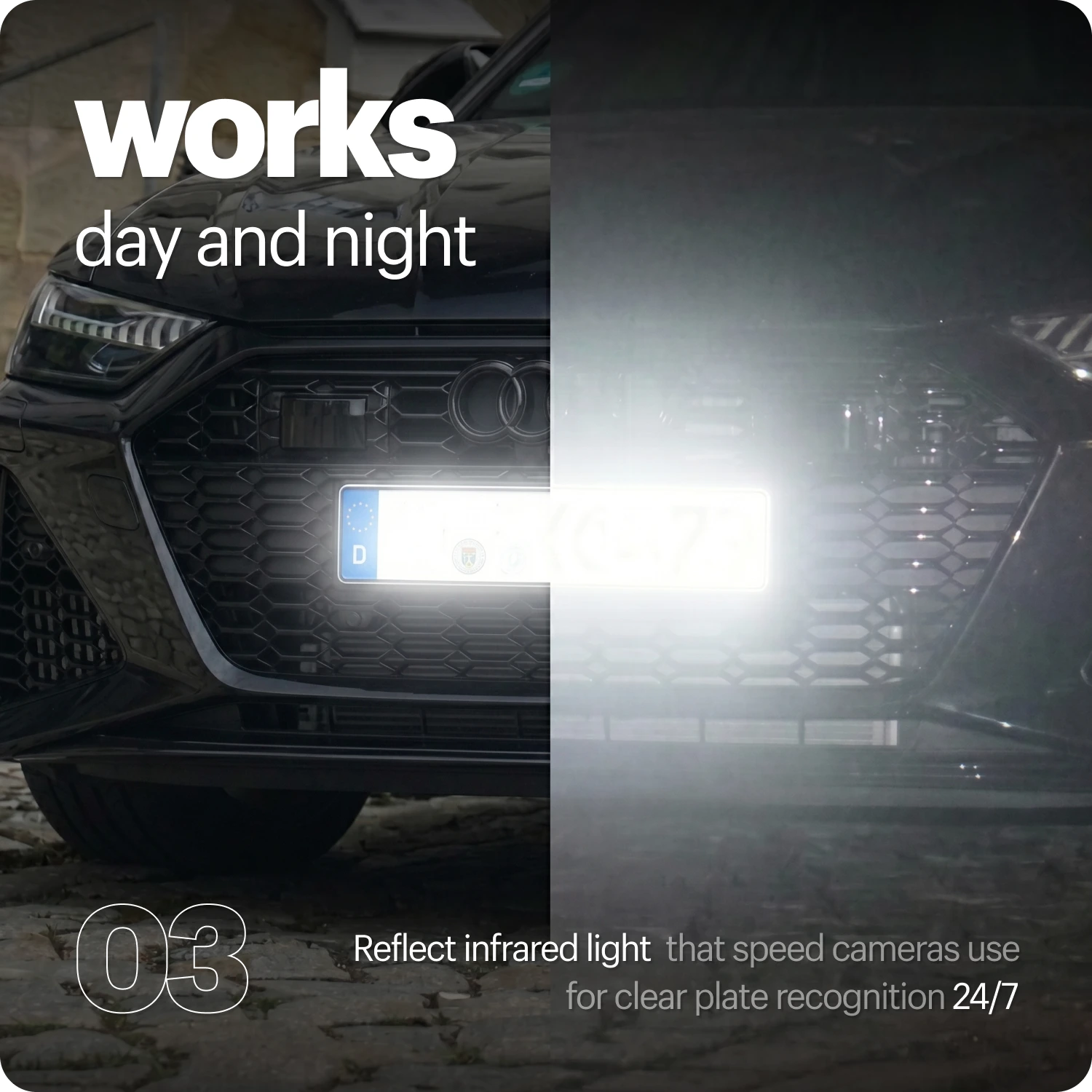 number plate reflective film
