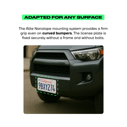 Alite Nanotape™ License Plate Frame for Mexico (1 plate) - Alite
