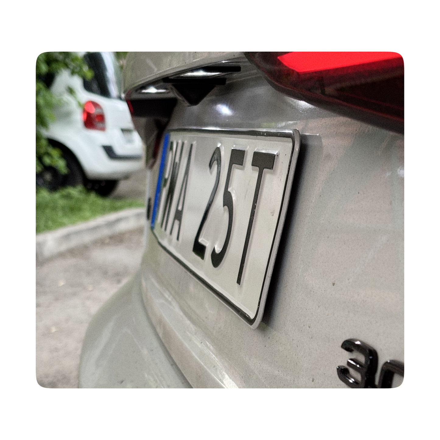 Velcro license plate holder