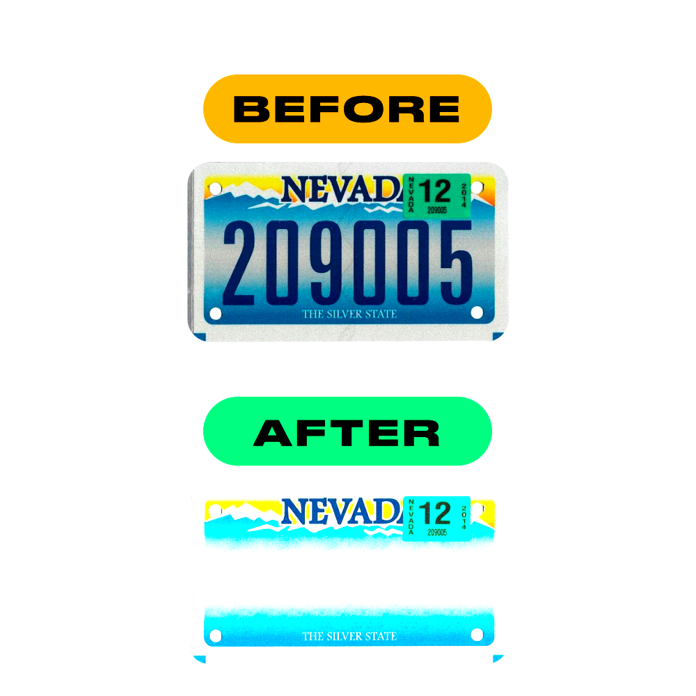 Alite Nanofilm for US (Nevada) Moto license plates - Symbol "9" - Alite