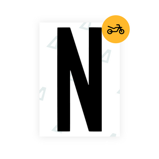 Alite Nanofilm for US (Georgia 2012 - Round) Moto license plates - Symbol "N" - Alite