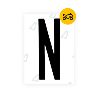 Alite Nanofilm for US (New York 2001) Moto license plates - Symbol "N" - Alite