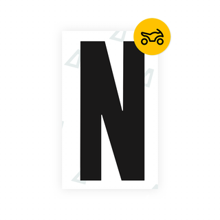 Alite Nanofilm for US (Texas) Moto license plates - Symbol "N" - Alite