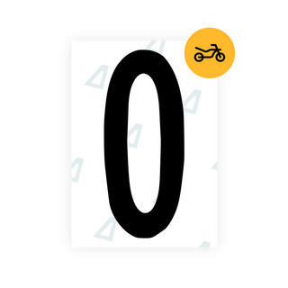 Alite Nanofilm for US (Georgia 2012 - Round) Moto license plates - Symbol "O" - Alite