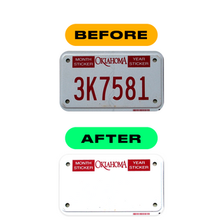 Alite Nanofilm for US (Oklahoma) Moto license plates - Symbol "Z" - Alite