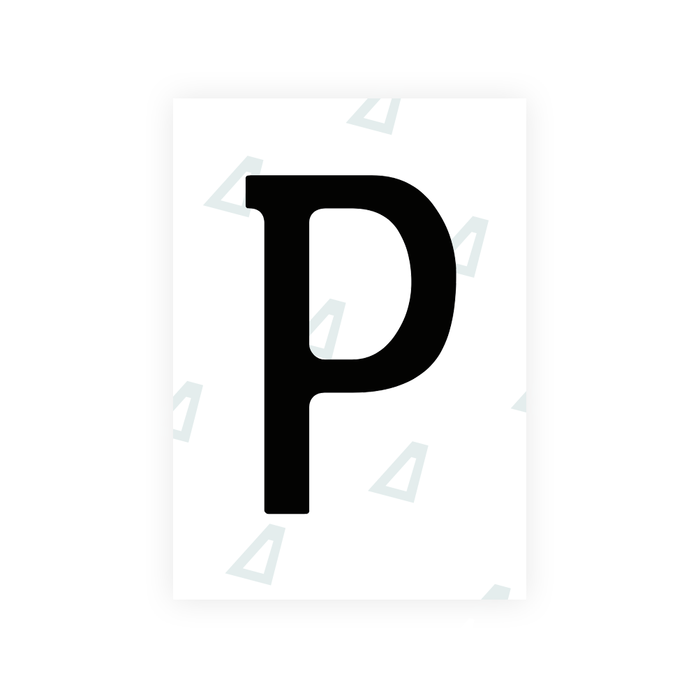 Alite Nanofilm for Chile 2014 license plates - Symbol "P" - Alite
