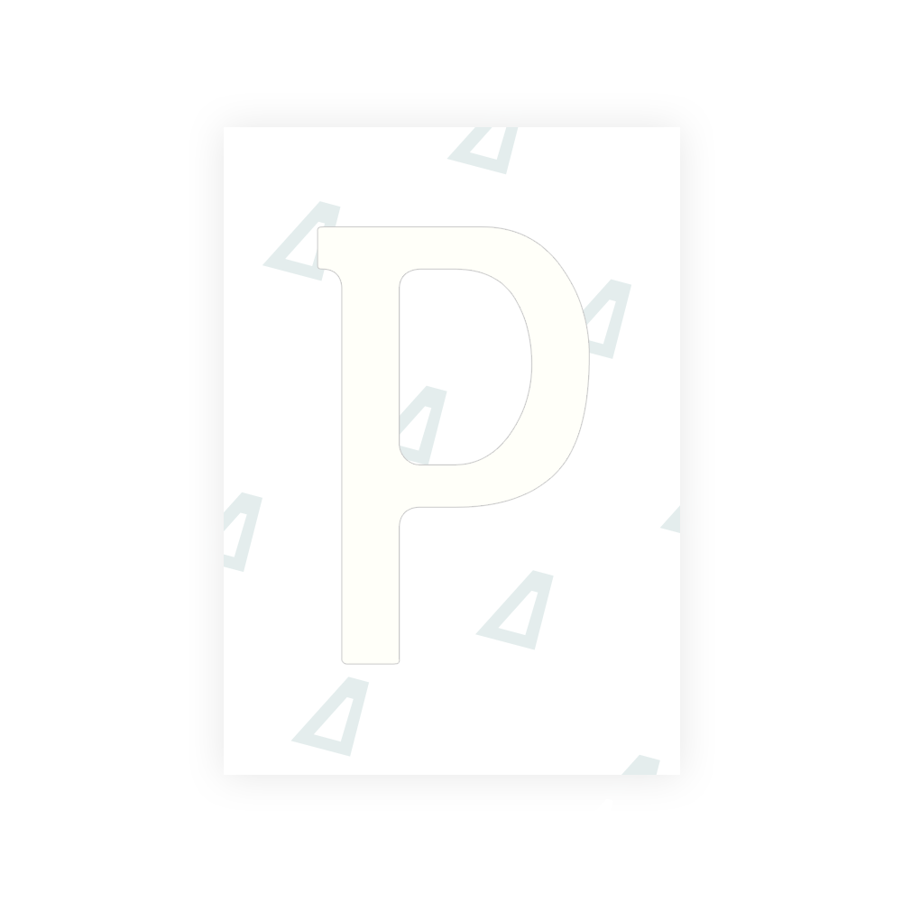 Alite Nanofilm for Chile 2014 license plates - Symbol "P" - Alite