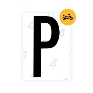 Alite Nanofilm for US (Georgia 2012 - Round) Moto license plates - Symbol "P" - Alite