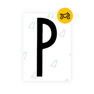 Alite Nanofilm for US (New York 2001) Moto license plates - Symbol "P" - Alite