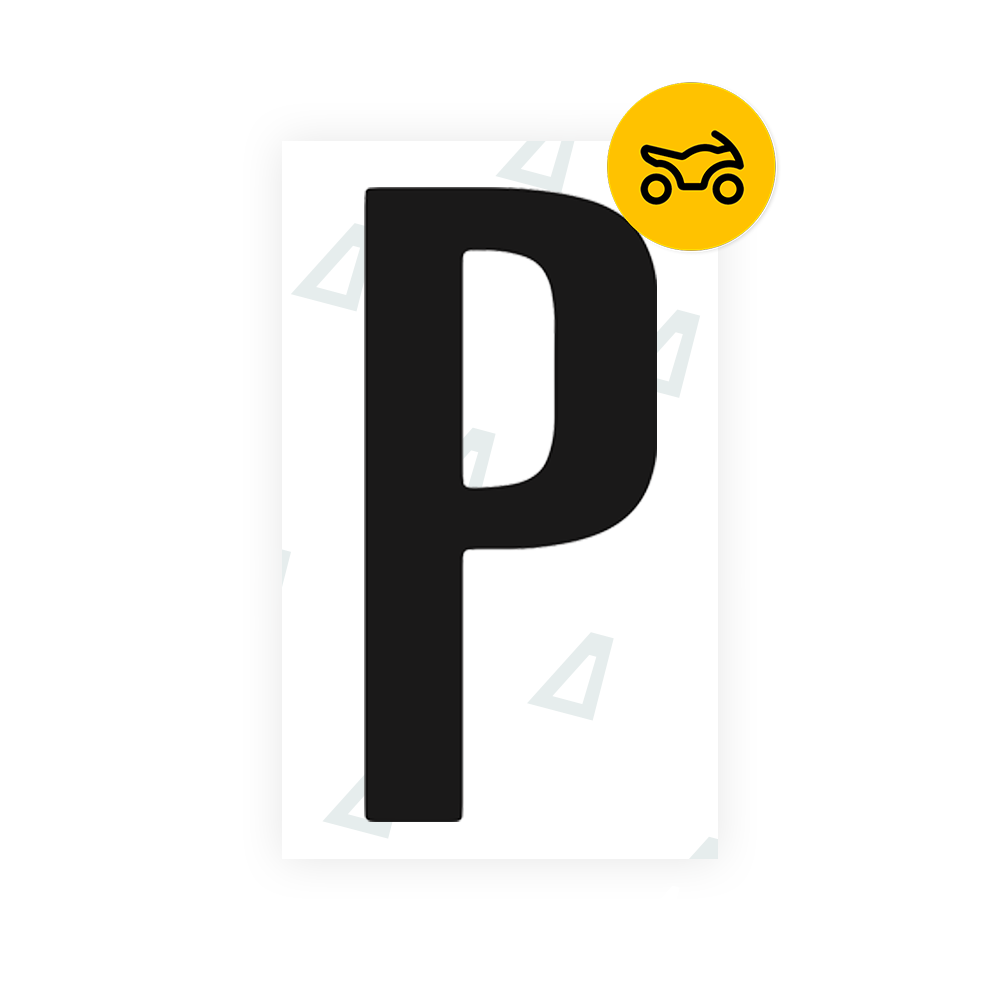 Alite Nanofilm for US (Texas) Moto license plates - Symbol "P" - Alite