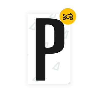 Alite Nanofilm for US (Texas) Moto license plates - Symbol "P" - Alite