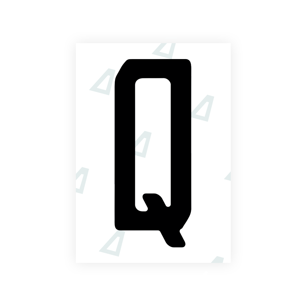 Alite Nanofilm for US (Florida 2019) license plates - Symbol "Q" - Alite
