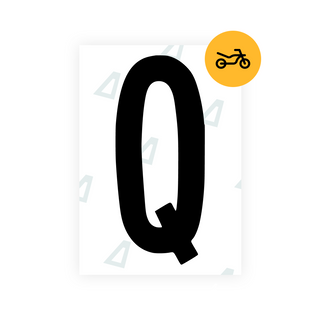 Alite Nanofilm for US (Georgia 2012 - Round) Moto license plates - Symbol "Q" - Alite