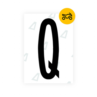 Alite Nanofilm for US (New York 2001) Moto license plates - Symbol "Q" - Alite