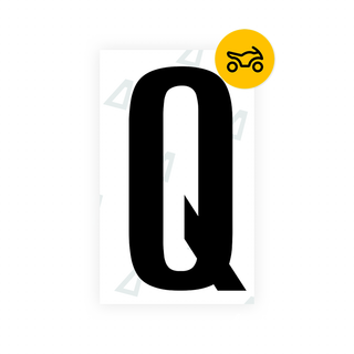 Alite Nanofilm for US (Texas) Moto license plates - Symbol "Q" - Alite