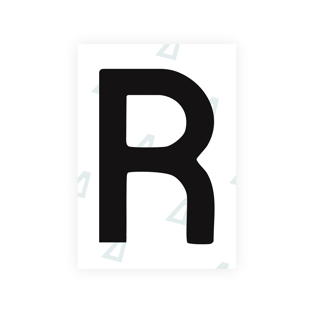Alite Nanofilm for Chile 2007 license plates - Symbol "R" - Alite