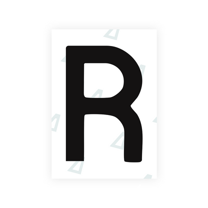Alite Nanofilm for Chile 2007 license plates - Symbol "R" - Alite