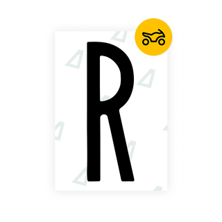 Alite Nanofilm for US (New York 2001) Moto license plates - Symbol "R" - Alite