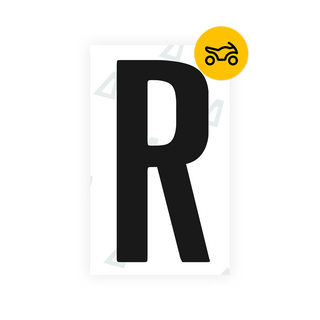 Alite Nanofilm for US (Texas) Moto license plates - Symbol "R" - Alite