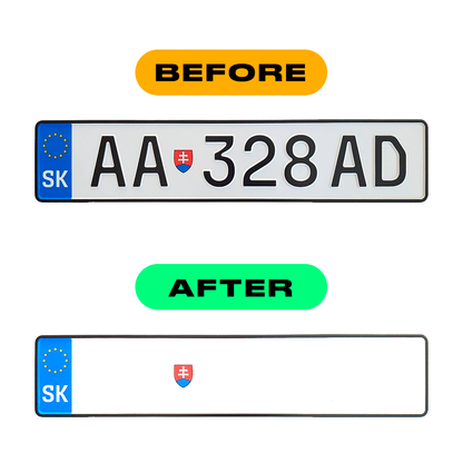 Alite Nanofilm for Slovakia license plates - Symbol "N"