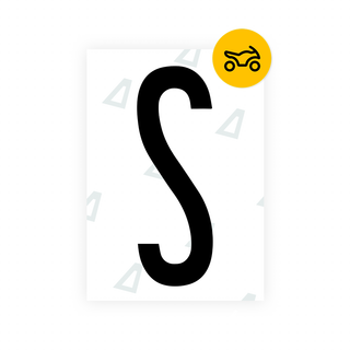 Alite Nanofilm for US (New York 2001) Moto license plates - Symbol "S" - Alite