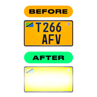 Alite Nanofilm for Tanzania (square) license plates - Symbol "E"
