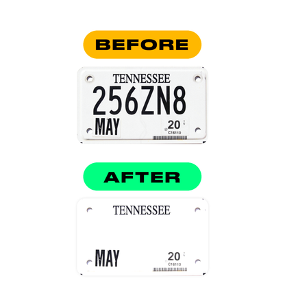 Alite Nanofilm for US (Tennessee) Moto license plates - Symbol "0" - Alite