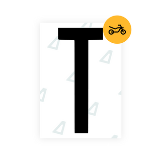Alite Nanofilm for US (Georgia 2012 - Round) Moto license plates - Symbol "T" - Alite