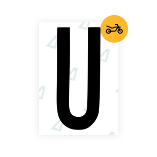 Alite Nanofilm for US (Georgia 2012 - Round) Moto license plates - Symbol "U" - Alite