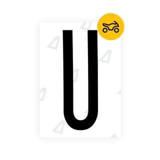 Alite Nanofilm for US (New York 2001) Moto license plates - Symbol "U" - Alite