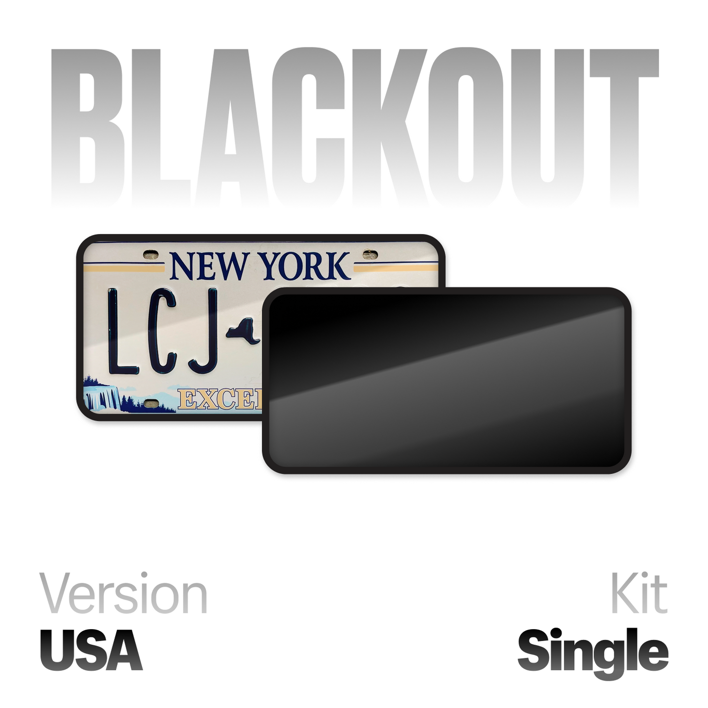 Alite Blackout License Plate Hider - Single kit (US version)