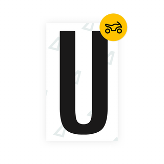 Alite Nanofilm for US (Texas) Moto license plates - Symbol "U" - Alite